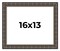 16x13 Modern Bamboo Picture Frame with UV-Resistant Acrylic & Acid Free Backing, Available in 5 Finishes - Gold, Silver, Brown, Black, and Natural